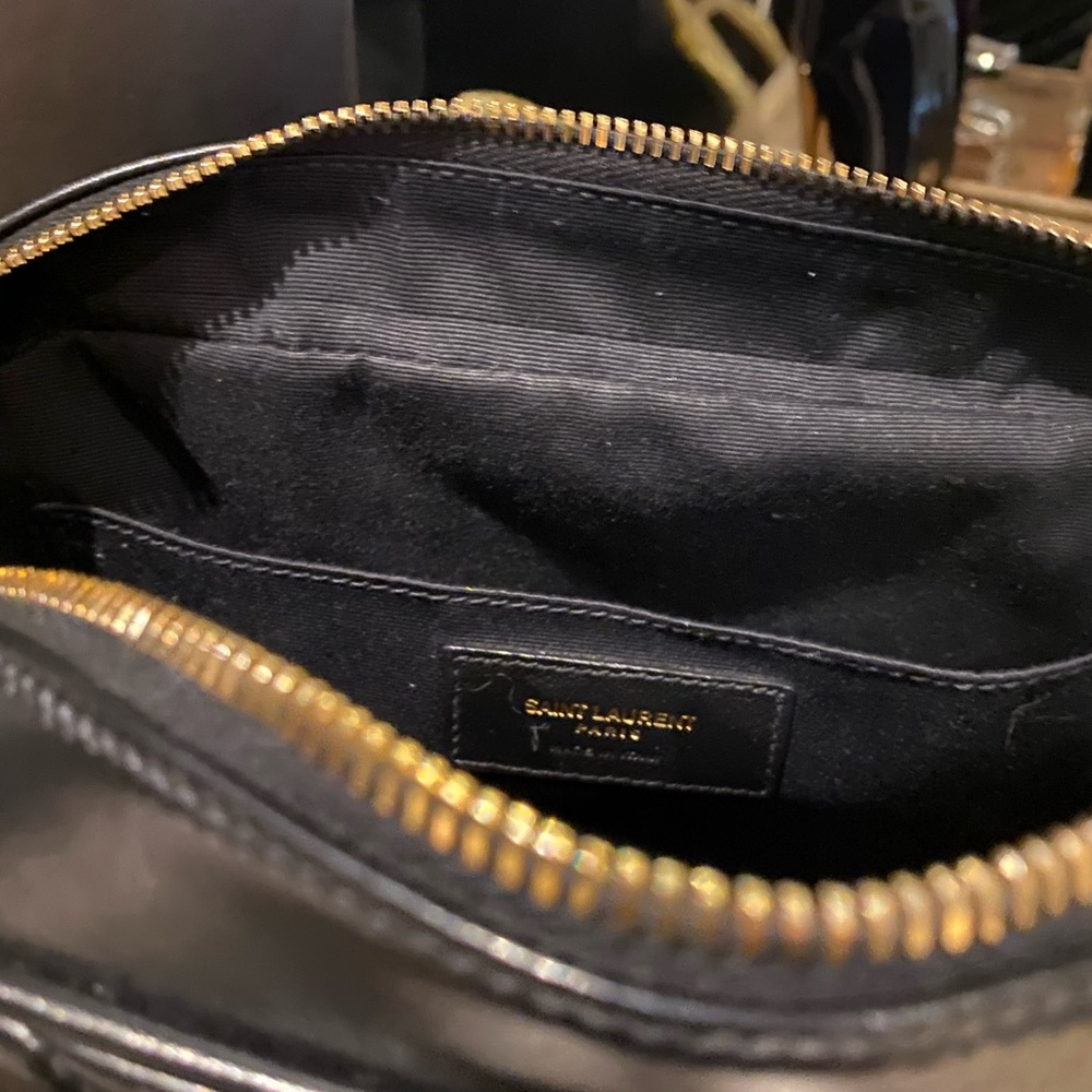 Yves Saint Laurent Black Quilted Leather Camera Bag with Gold YSL Hardware - Picture 4 of 10